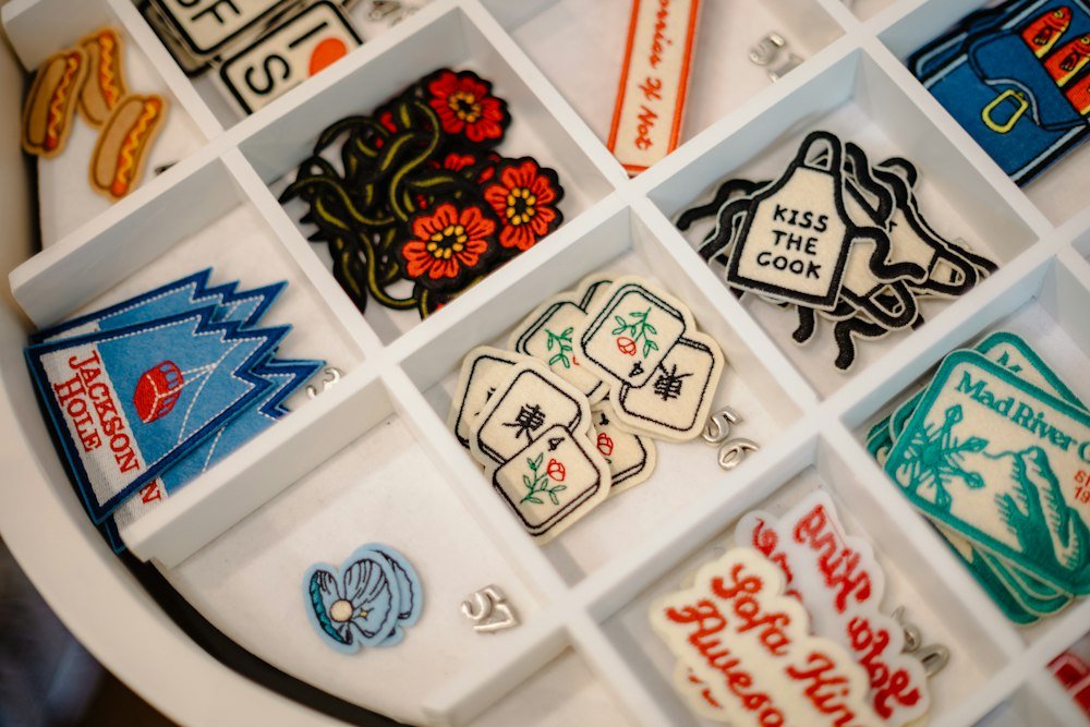 Assorted custom embroidered patches
